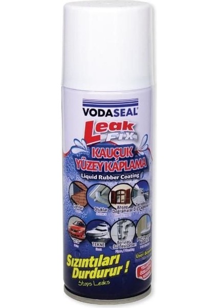 Vodaseal Leak Fix Kauçuk Izolasyon Spreyi 200 ml Beyaz