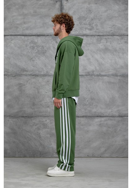 Yeşil 0909 Baskılı Oversize Eşofman Takımı fırsatları