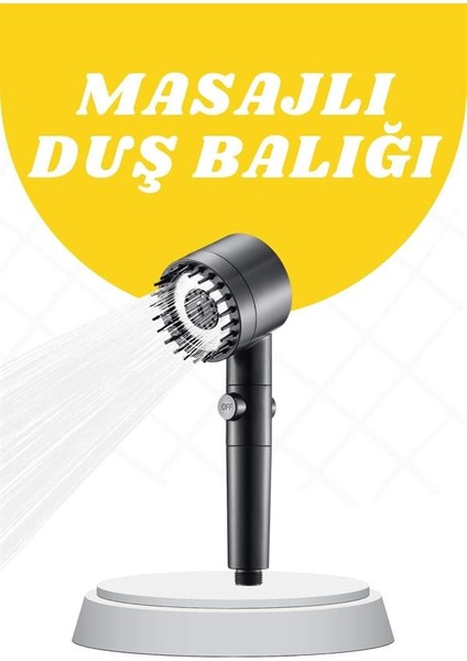 Duş Başlığı Yüksek Basınçlı Masaj Taraklı 3 Kademeli fiyatları