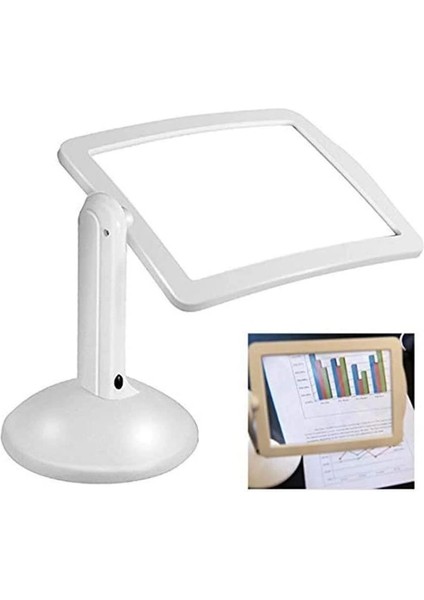 3x 360 Derece Döndürme Ekranlı, Çok Fonksiyonlu Masaüstü Büyüteç 3x