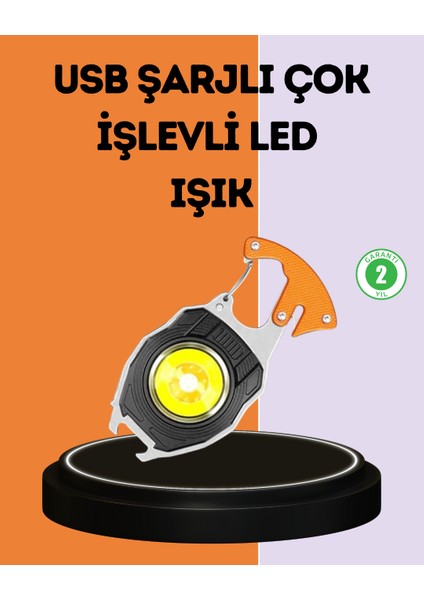 LED Işıklı Acil Durum Düdüklü Anahtarlık Fener