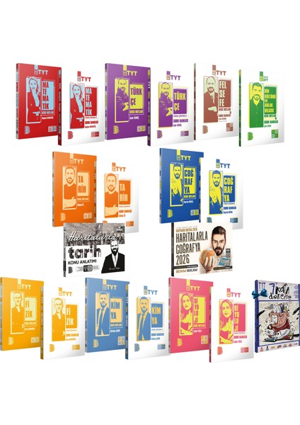2026 Tyt Tüm Dersler Ders Notları ve Soru Bankası Seti(Haritalarla Tarih ve Coğrafya)