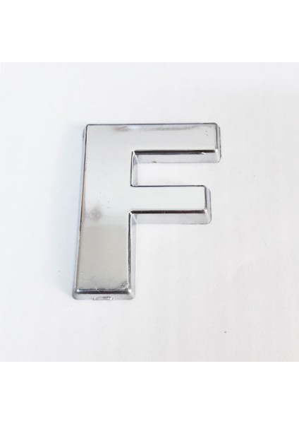 F Harfi 3,75 cm Krom Yapışkanlı