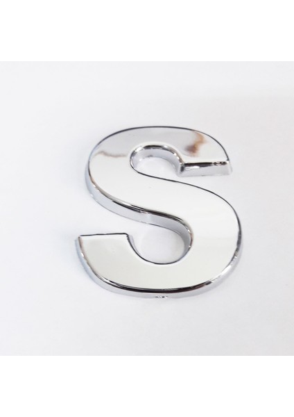 S Harfi 3,75 cm Krom Yapışkanlı