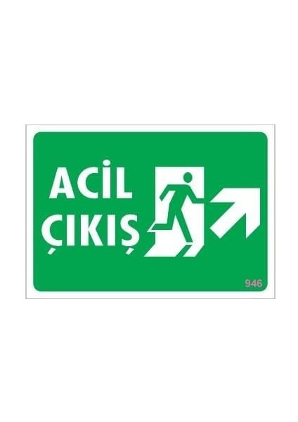 Acil Çıkış Uyarı Levhası 17,5X25 Kod: 946