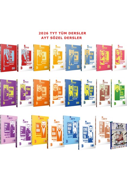 2026 Tyt Tüm DERSLER-2026 Ayt Sözel Dersler Seti