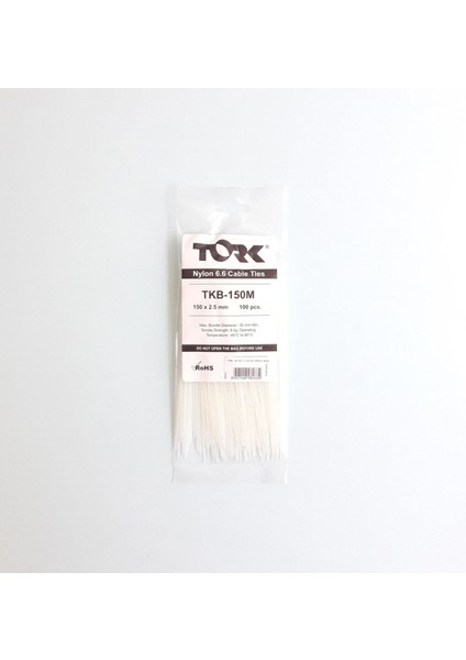 Beyaz Kablo Bağı 2,5X150