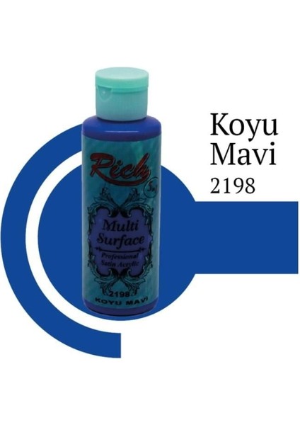 Multi Surface 2198 Koyu Mavi Akrilik Boya 120 cc