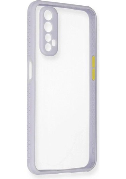 Bfs Realme 7 Kılıf Miami Şeffaf Silikon - Lila
