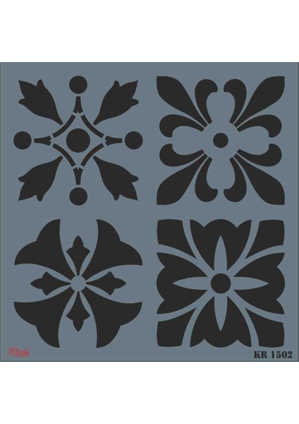 Kr 1502 Fayans Stencil 30X30 cm