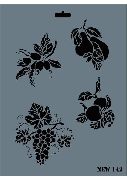 Rich New Seri N-142 Stencil 35X25 cm