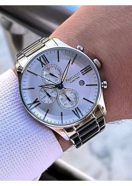 Çelik Kordon Iç Fonksiyonları Aktif 2 Yıl Garantili Erkek Kol Saati+Bileklik F.FGG233.02 modelleri