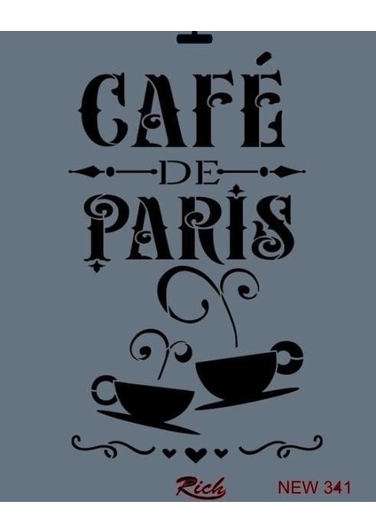 Rich New Seri N-341 Stencil 35X25 cm