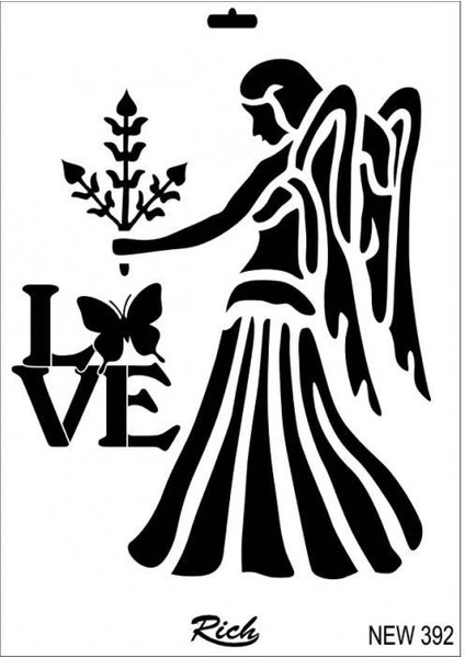 Rich New Seri N-392 Stencil 35X25 cm