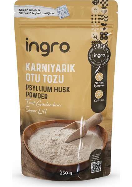 Ingro Karnıyarık Otu Tozu Psyllium Husk Powder 250 G