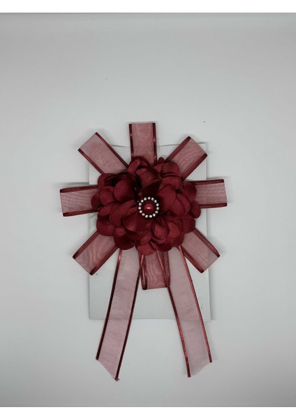 Gelin Bohçası Için Çiçek Motifli 2 Adet Bordo Bohça Çiçeği fiyatları