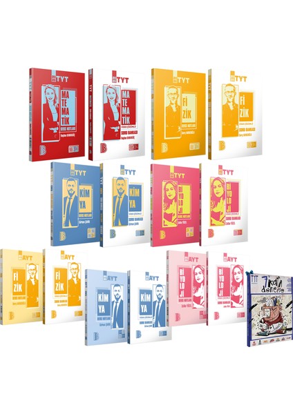 2026 Tyt Ayt Ders Notları ve Soru Bankası Seti(Matematik-Fizik-Kimya-Biyoloji)