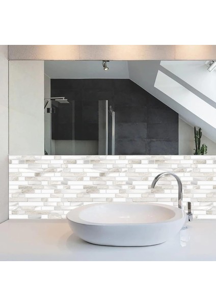 Mutfak Tezgah Arası Kaplama 60CM x 100CM Desenli Yapışkanlı Folyo Fayans Masa Dolap Kaplama Sticker fiyatları