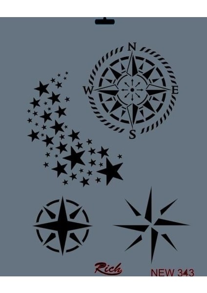 New Seri N-343 Stencil 35X25 cm