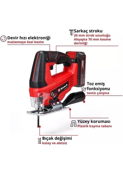 Tc Js 18/70 Akülü Dekupaj Testere 2,5 Ah Tek Akülü fiyatları