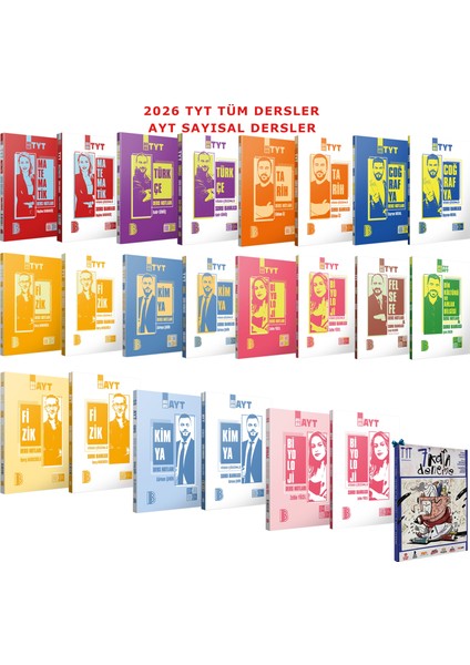 2026 Tyt Tüm Dersler-Ayt Sayısal Bölüm Dersleri-Tyt 7 Deneme Hediye