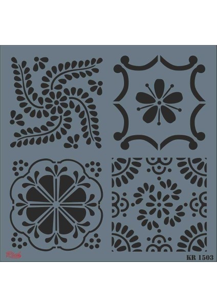 Kr 1503 Fayans Stencil 30X30 cm