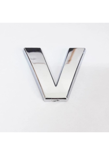 Cemax V Harfi 3,75 cm Krom Yapışkanlı