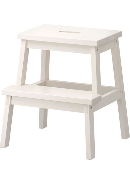 Basamaklı Tabure, Beyaz, 43X50 cm