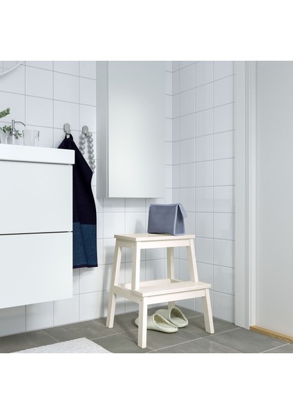 Basamaklı Tabure, Beyaz, 43X50 cm fırsatları