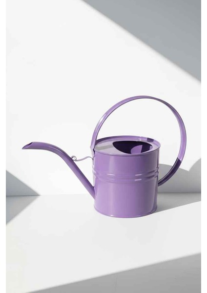 Ella 1 Litre Metal Çiçek Saksı Sulama Kabı Mor - Modern Dekoratif Çok Amaçlı Sulak