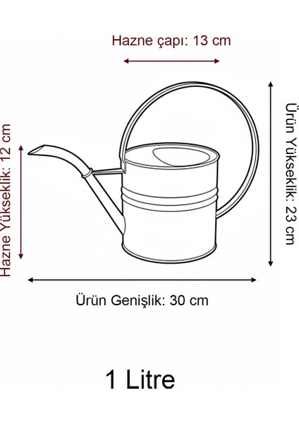 Ella 1 Litre Metal Çiçek Saksı Sulama Kabı Mor - Modern Dekoratif Çok Amaçlı Sulak fiyatları