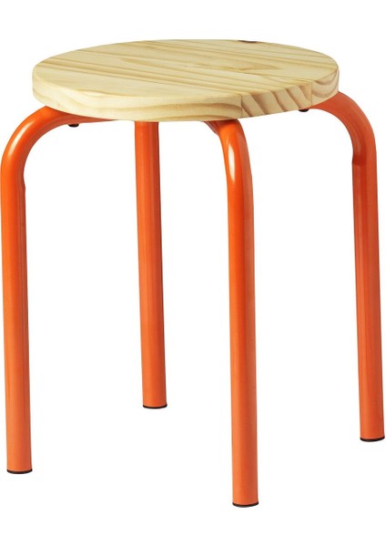 Tabure, Turuncu-Çam, 45 cm