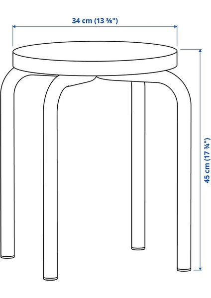 Tabure, Turuncu-Çam, 45 cm fırsatları