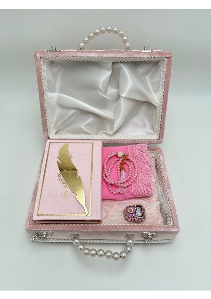 6 Parça Sandıklı Bohçalık Çeyizlik Seccade Takımı Gelin Damat Seti