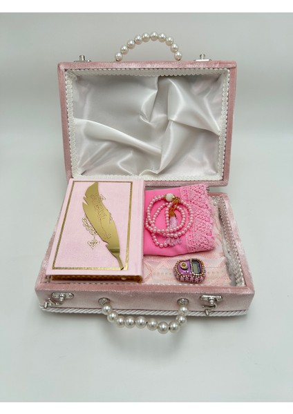 6 Parça Sandıklı Bohçalık Çeyizlik Seccade Takımı Gelin Damat Seti modelleri