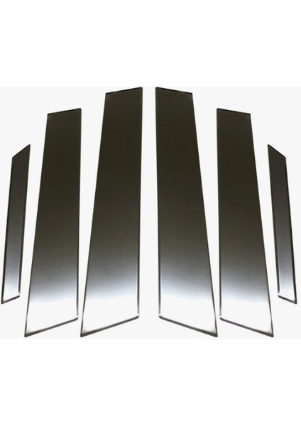 Renault Megane 4 2015-2025 Sedan Krom Kapı Direği 6 Parça Krom Paslanmaz Çelik Cam Direk