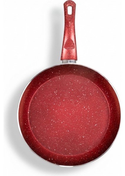 Granit Tava - 20 cm Kırmızı