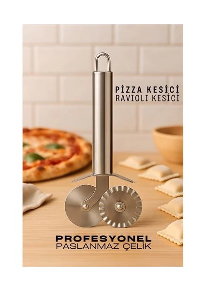 Bfs Pizza Kesici Profesyonel Çelik Hamur Ravioli Kesici