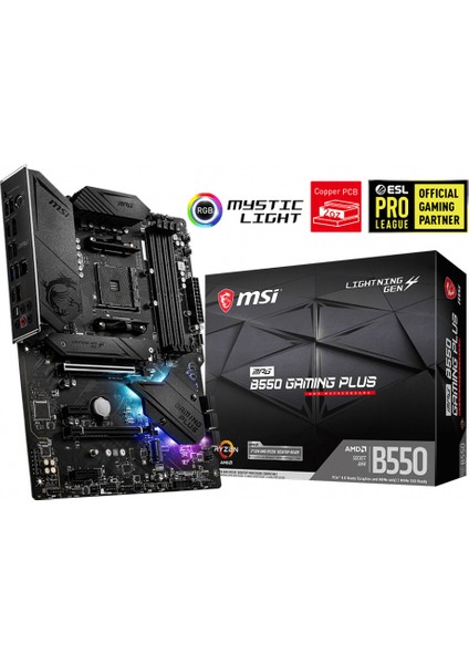 Msı Mpg B550 Gamıng Plus Ddr4 4400MHZ 1xhdmı 1xdp 2xm.2 USB 3.2 Atx Am4