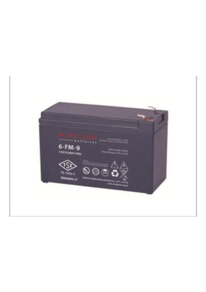 12V 9AH Tam Bakımsız Kuru Akü