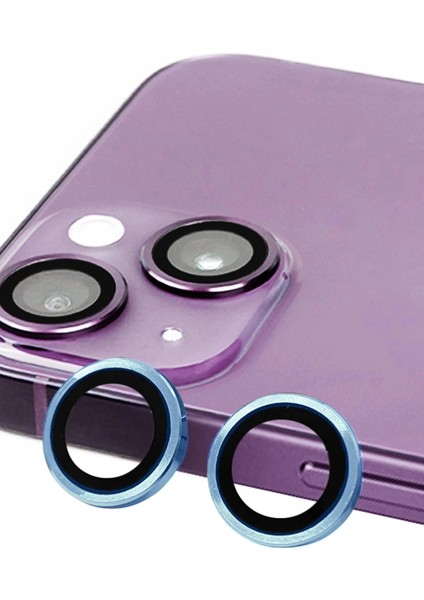Bfs iPhone 13 Raze Metal Kamera Lens - Mavi