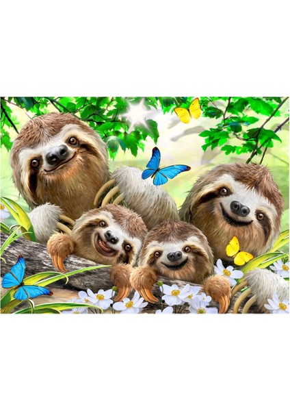 Bfs Prime 3D Tembel Hayvan Pelüş ve Selfie 48 Parça Puzzle 15804