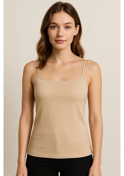 Kadın 6'lı Paket %100 Pamuk Ip Askılı Atlet modelleri