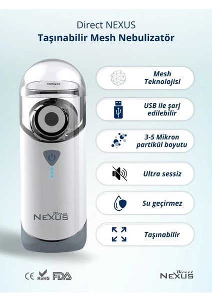 Bfs Direct Nexus Taşınabilir Mesh Hava Makinesi Nebulizatör fırsatları