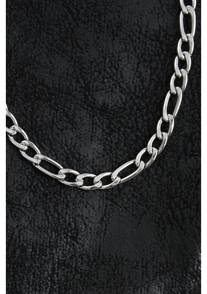 Bfs 316L Çelik Kalın Figaro Zincir Model Gümüş Renk Erkek Kolye fiyatları