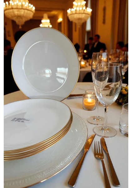 Oftast 25 cm 6 Kişilik Yaldızlı Servis Tabağı Gld fiyatları