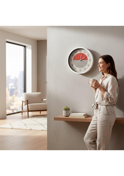 Duvar Saati Modern Saat Beyaz Renk 30CM Iskandinav Home fırsatları