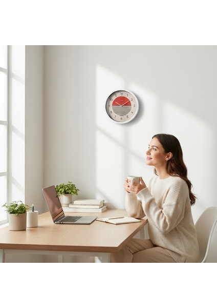 Duvar Saati Modern Saat Beyaz Renk 30CM Iskandinav Home indirimleri