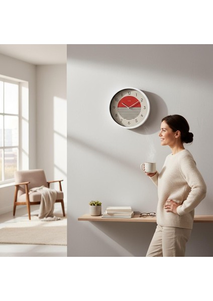 Duvar Saati Modern Saat Beyaz Renk 30CM Iskandinav Home