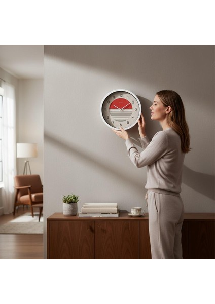 Duvar Saati Modern Saat Beyaz Renk 30CM Iskandinav Home